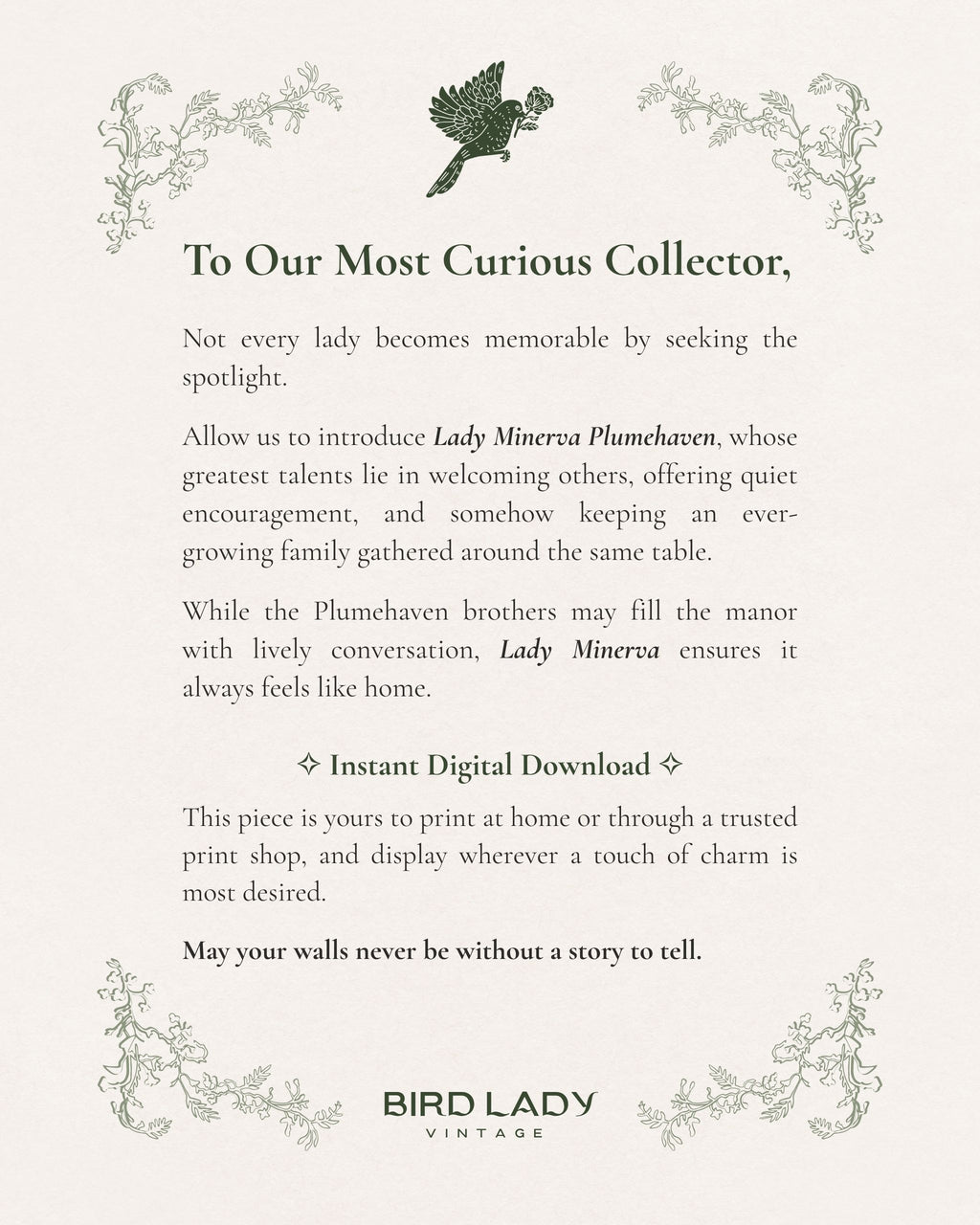 Lady Minerva Plumehaven  | Digital Download