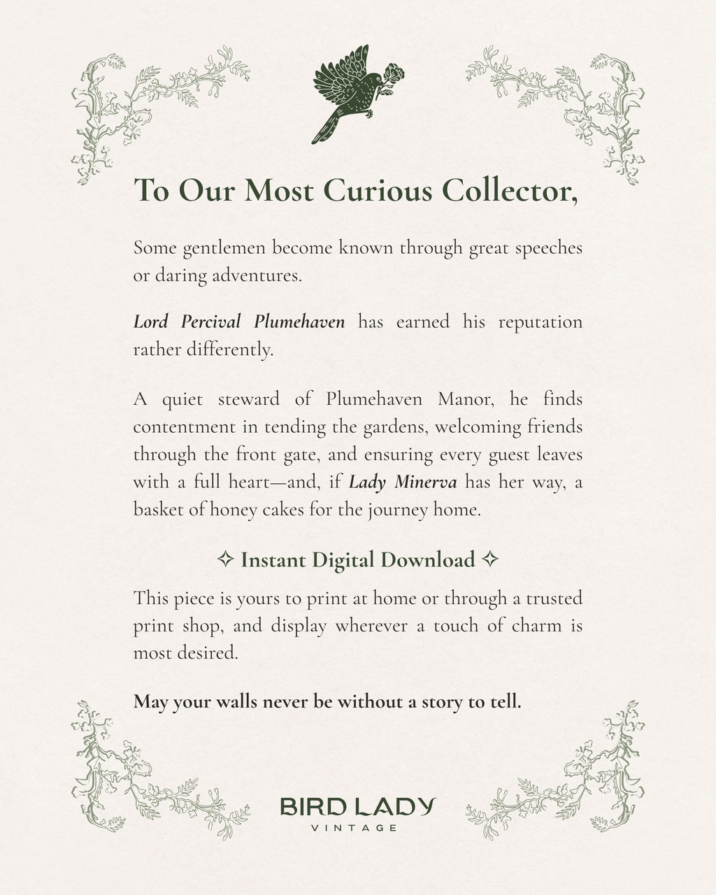 Lord Percival Plumehaven  | Digital Download