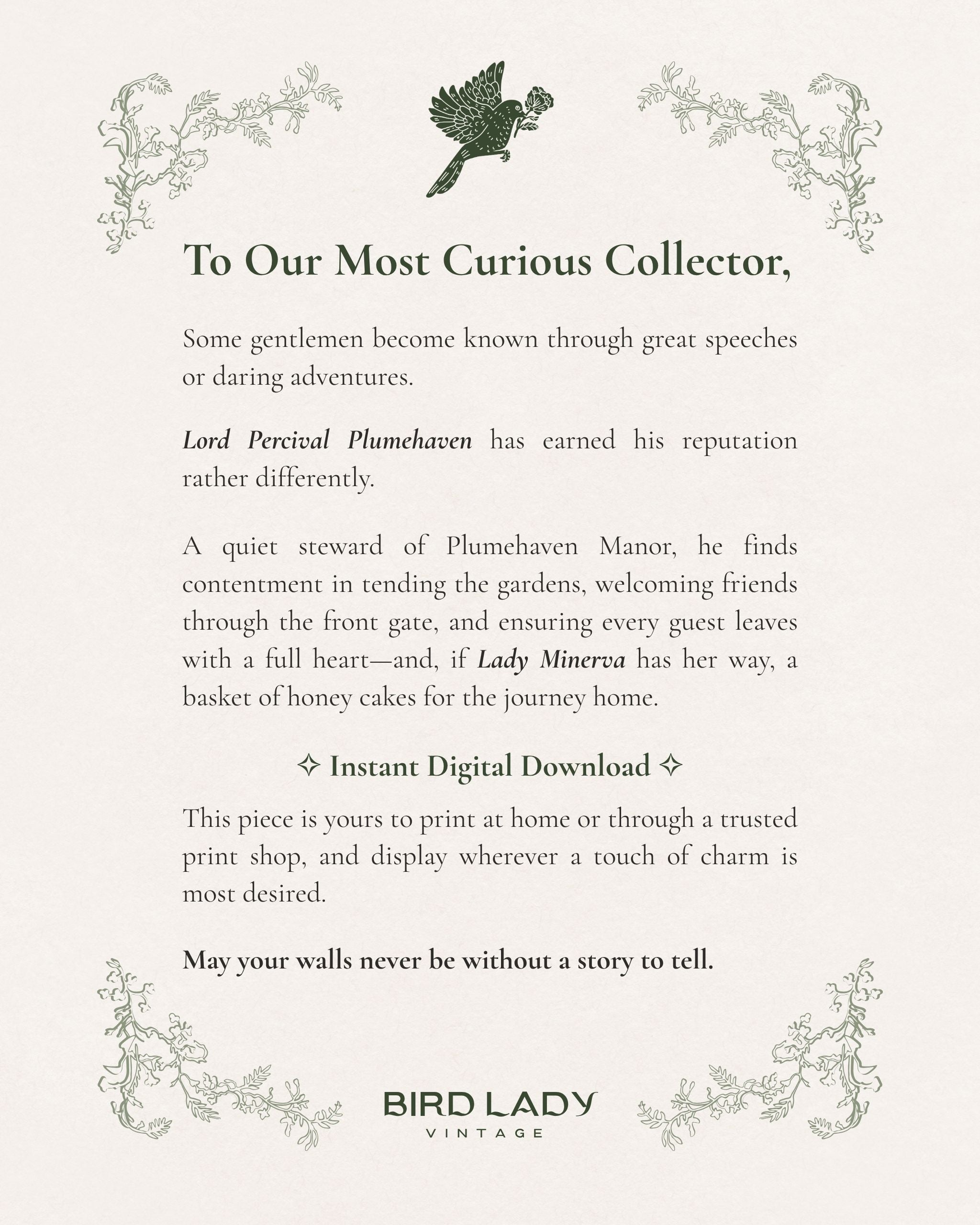 Lord Percival Plumehaven  | Digital Download