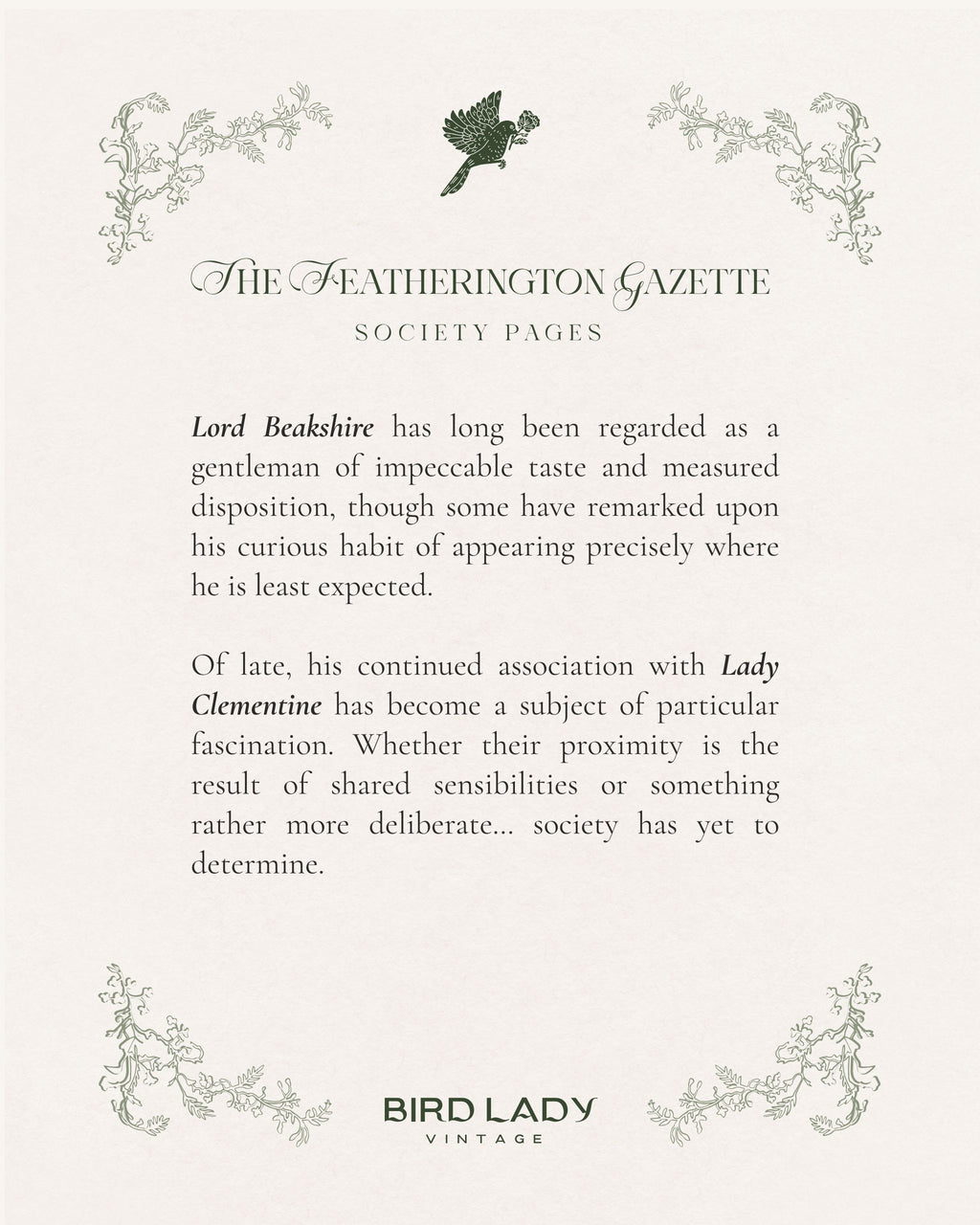 Lord Thaddeus Beakshire | Digital Download