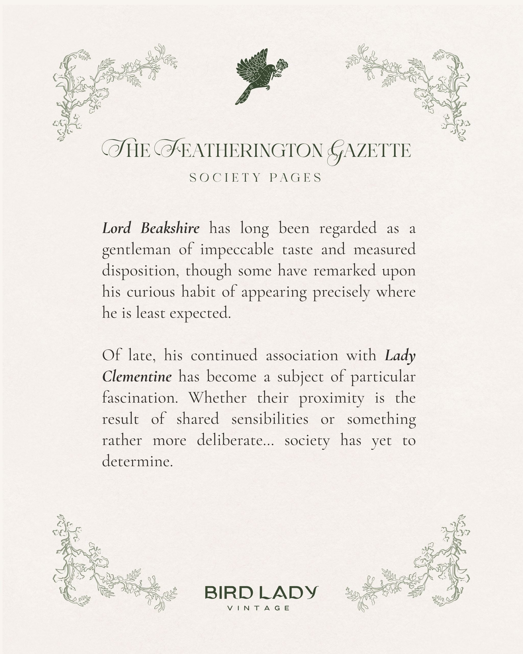 Lord Thaddeus Beakshire | Digital Download