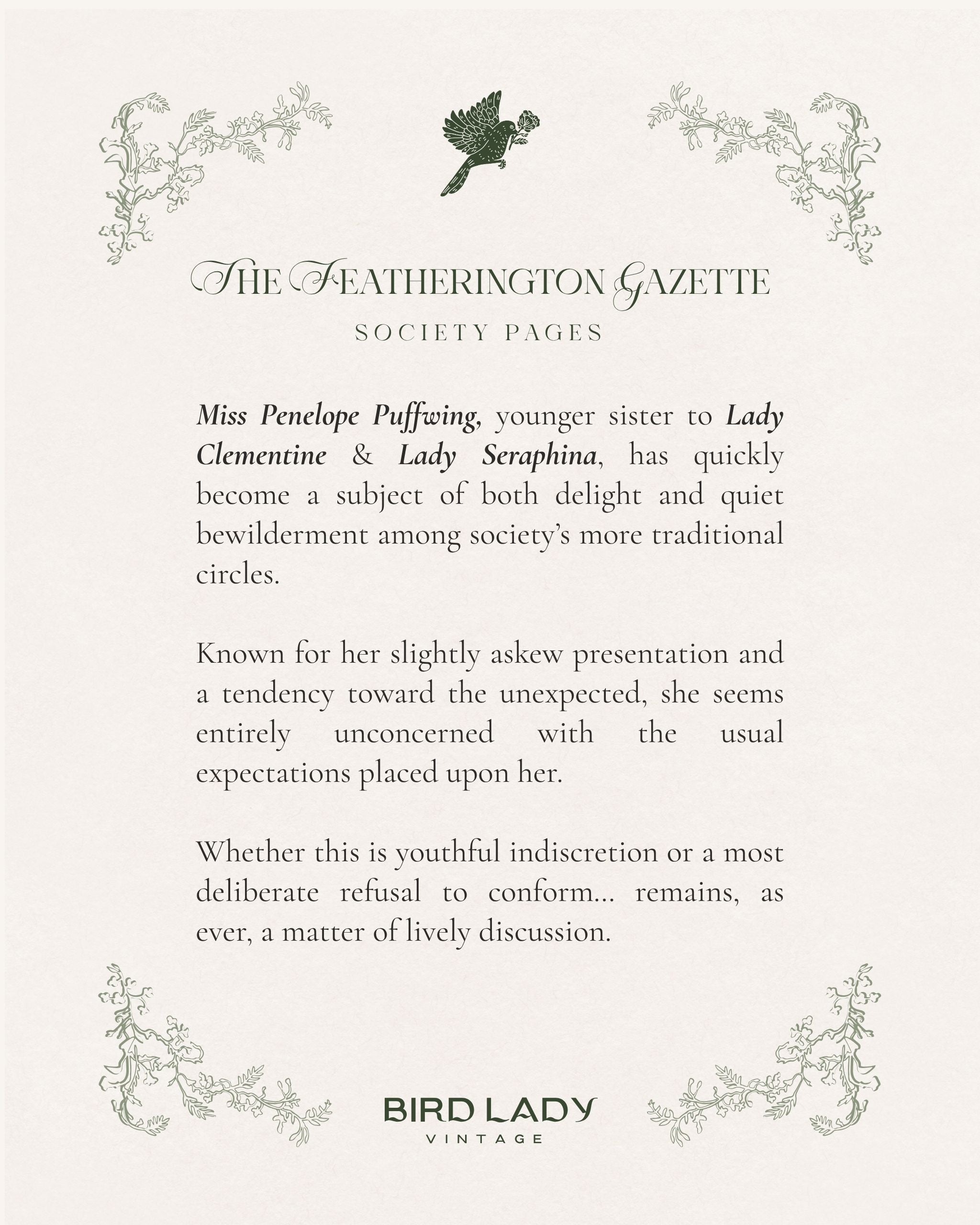Miss Penelope Puffwing | Digital Download